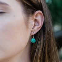 Teardrop Earrings - Amazonite - Sterling Silver - Luna Tide Handmade Jewellery