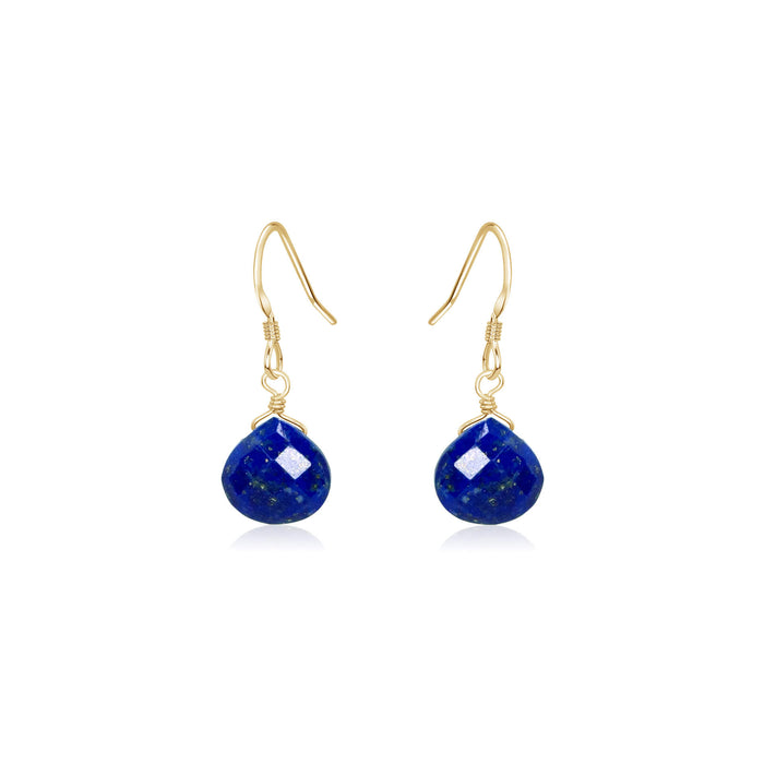 Teardrop Earrings - Lapis Lazuli - 14K Gold Fill - Luna Tide Handmade Jewellery