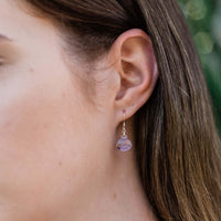 Teardrop Earrings - Lavender Amethyst - Sterling Silver - Luna Tide Handmade Jewellery