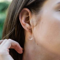 Teardrop Earrings - Rose Quartz - 14K Gold Fill - Luna Tide Handmade Jewellery