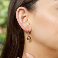 Teardrop Earrings - Smoky Quartz - 14K Rose Gold Fill - Luna Tide Handmade Jewellery