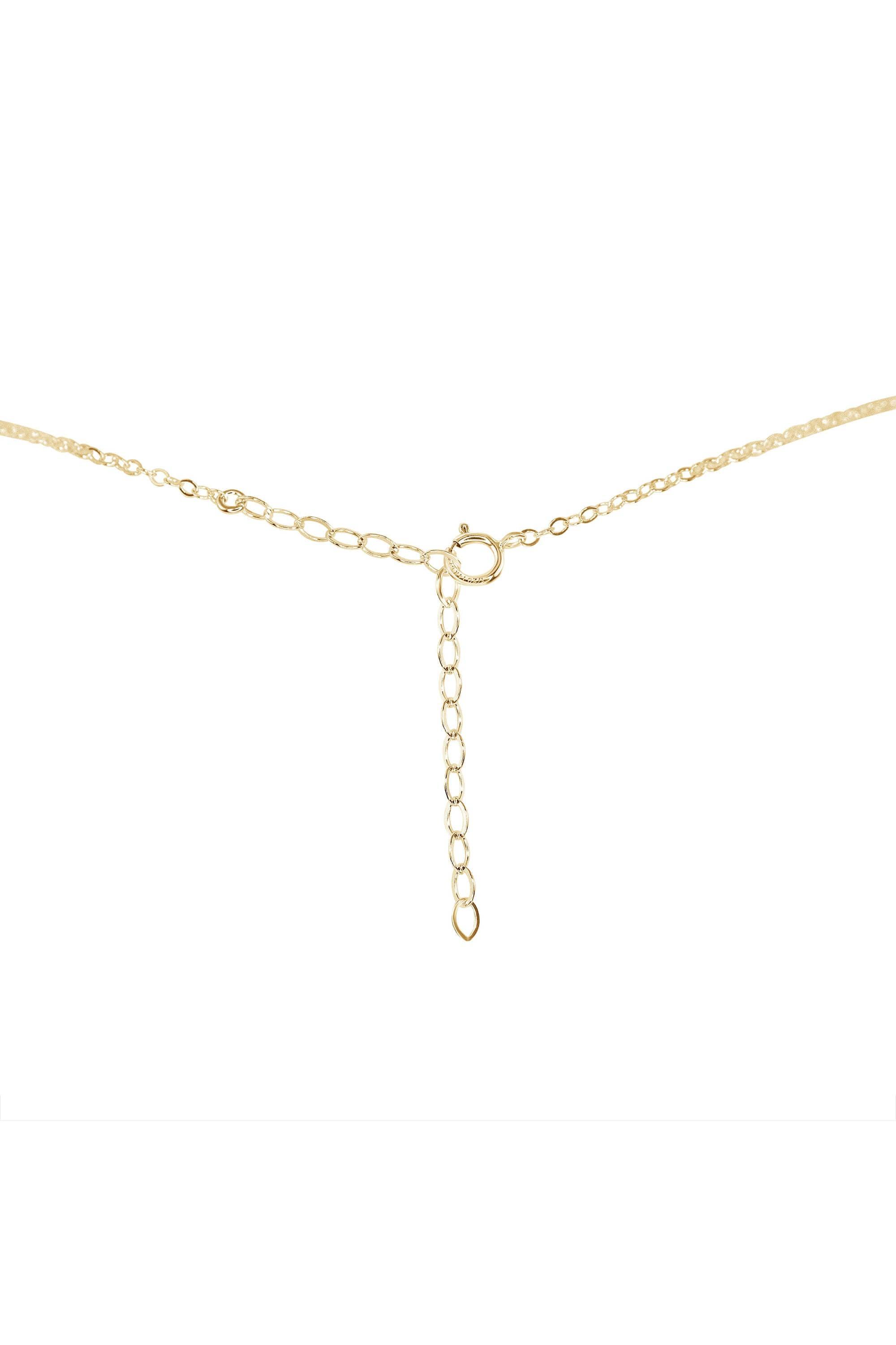 Tiny Rough Blue Lace Agate Gemstone Pendant Choker - Tiny Rough Blue Lace Agate Gemstone Pendant Choker - 14k Gold Fill / Cable - Luna Tide Handmade Crystal Jewellery