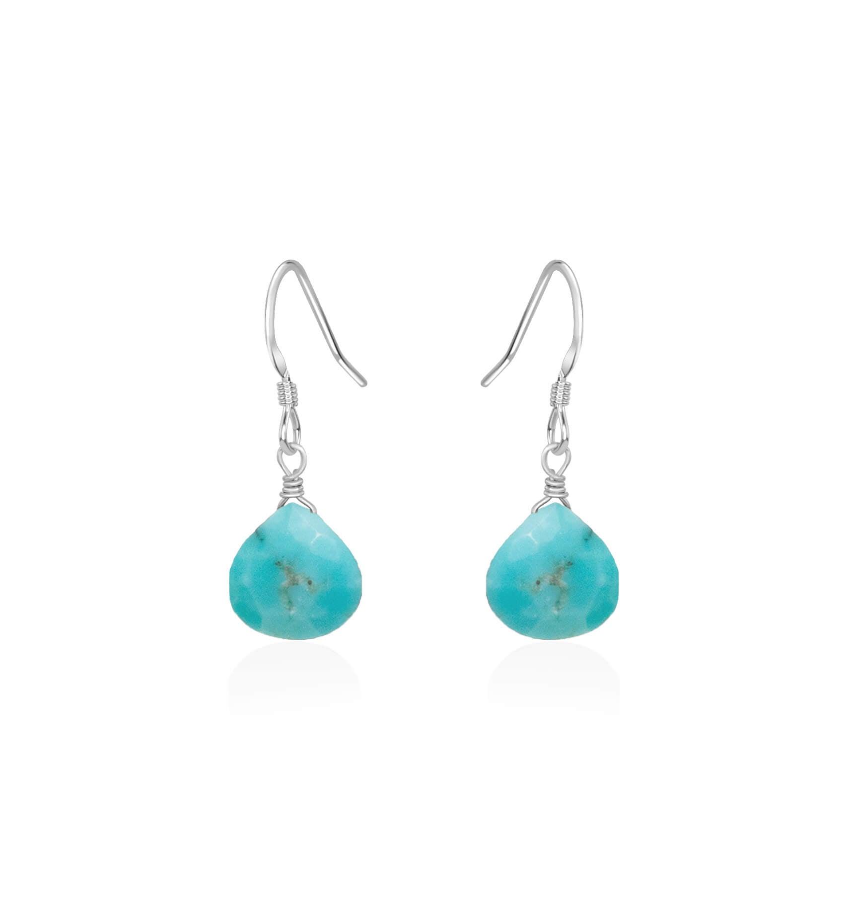 Buying Turquoise Earrings / Blue Gemstone Earrings / Tear Drop Earrings / Minimal Earrings / Everyday Earrings / Best Selling